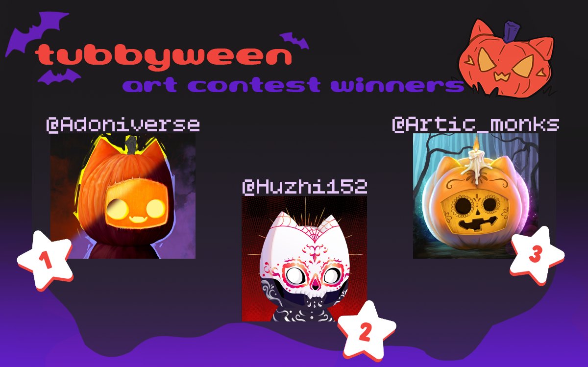 Tubbyween Halloween art contest winners graphic